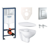 Cenovo zvýhodnený závesný WC set GROHE do ľahkých stien / predstenová montáž + WC GROHE Bau Cera