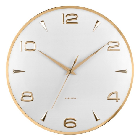 Karlsson 6017WH dizajnové nástenné hodiny biela, pr. 40 cm