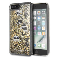 Kryt Karl Lagerfeld iPhone 7/8 Plus black & gold hard case Glitter (KLHCI8LROGO)