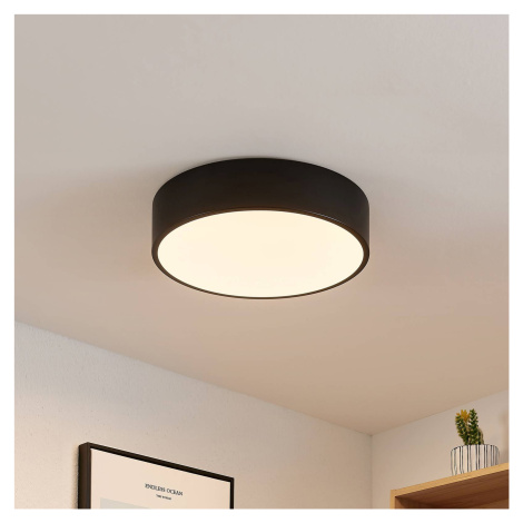 Lindby LED stropné svietidlo Simera, Ø 30 cm, čierna, biela