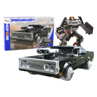 mamido  Konštrukčné Auto Robot Transformer 2v1 398 kusov čierny