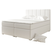 NABBI Barmo 180 čalúnená manželská posteľ s úložným priestorom biela