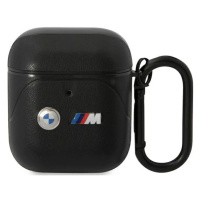 Púzdro BMW AirPods 1/2 cover Black Leather Curved Line (BMA222PVTK)