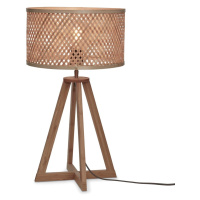 Stolová lampa s bambusovým tienidlom v prírodnej farbe (výška 53 cm) Java – Good&Mojo