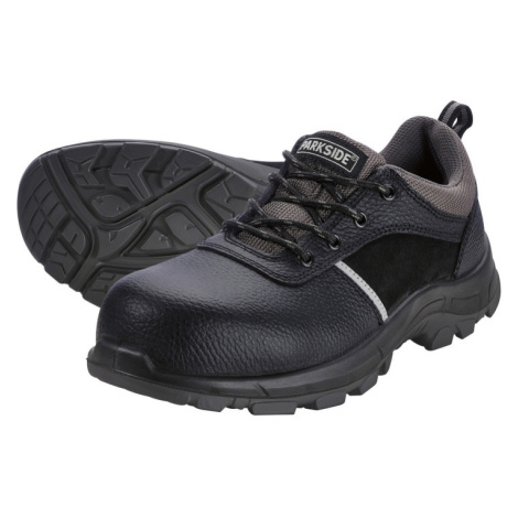 PARKSIDE® Pánska kožená bezpečnostná obuv S3 (41, čierna/sivá)