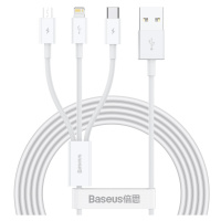 BASEUS Kábel USB 3v1 Baseus Superior Series 3,5A, 1.2m biely