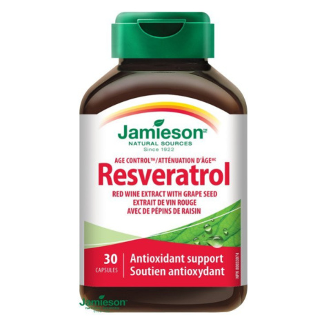 Jamieson Resveratrol 50 mg extrakt z červeného vína 30 cps.