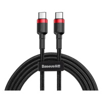 Baseus Cafule Series nabíjací / dátový kábel USB-C na USB-C PD2.0 60W Flash 1m, červená-čier