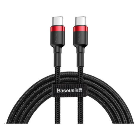 Baseus Cafule Series nabíjací / dátový kábel USB-C na USB-C PD2.0 60W Flash 1m, červená-čier