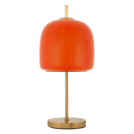 Oranžová/v zlatej farbe kovová stolová lampa so skleneným tienidlom (výška  53 cm) Oldy – Mauro  Mauro Ferretti
