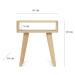 Benlemi Zaoblený drevený nočný stolík na nôžkach LUNA FLO Zvoľte kvalitu dreva: 2. Kombinácia du