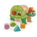 Drevená didaktická korytnačka Tortoise Shape Sorter Tender Leaf Toys s tvarovanými kockami od 18