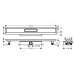 HANSGROHE - uBox universal Kompletná súprava lineárneho sprchového žľabu 800, na plochú inštalác