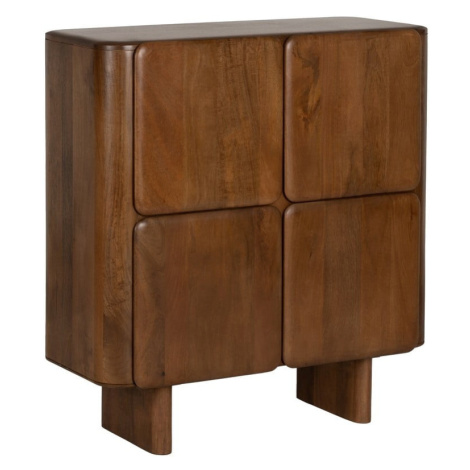 Hnedá skrinka z mangového dreva 104x110x45 cm Nosy – Ixia