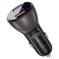 Nabíjačka do auta Car Charger Acefast B7, 45W, 2x USB, with display (black)