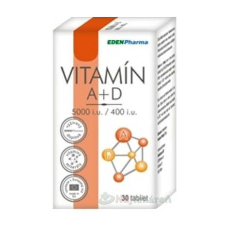 EdenPharma Vitamín A + D 5000 I.U./ 400 I.U. 30 tabliet