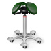 Sedlová stolička SALLI Swing Farba čalúnenia: Koža - borovicová zelená #98015, Výška postavy: Vy