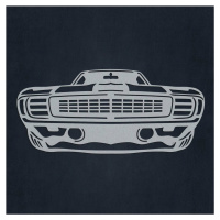 Drevená nálepka auto - Chevrolet Camaro, Strieborná