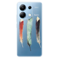Odolné silikónové puzdro iSaprio - Three Feathers - Xiaomi Redmi Note 13