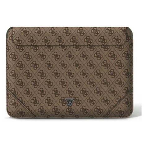 Púzdro Guess Sleeve GUCS16P4TW 16" brown 4G Uptown Triangle logo (GUCS16P4TW)