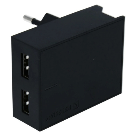 SWISSTEN Adaptér 230V/3A  2xUSB + USB-C kábel 1,2m