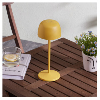 Nabíjateľná stolová lampa Lindby LED Arietty, žltá