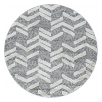 Kusový koberec Pisa 4705 Grey kruh Rozmery kobercov: 80x80 (priemer) kruh