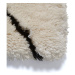 Béžovo-čierny ručne tuftovaný koberec Think Rugs Morocco Lento Ivory & Black, 120 × 170 cm