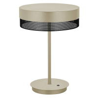 Stolová LED lampa Mesh výška 43 cm piesková/čierna