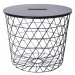 KONDELA Batis Typ 2 okrúhly príručný stolík grafit / čierna