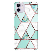 Huawei P40 Pro, silikónové puzdro, polygonálny mramorový vzor, Wooze Geometric Marble, farba/zel