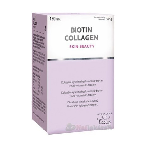 VITABALANS Biotin Collagen tablety pre krásne vlasy, pleť a nechty 120 tobolek