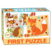 Dohány puzzle 4-obrázkové Baby First Lesné zvieratká 639-5