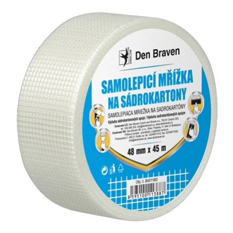 DEN BRAVEN - Samolepiaca mriežka na sadrokartóny biela 48mmx153