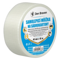 DEN BRAVEN - Samolepiaca mriežka na sadrokartóny biela 48mmx153