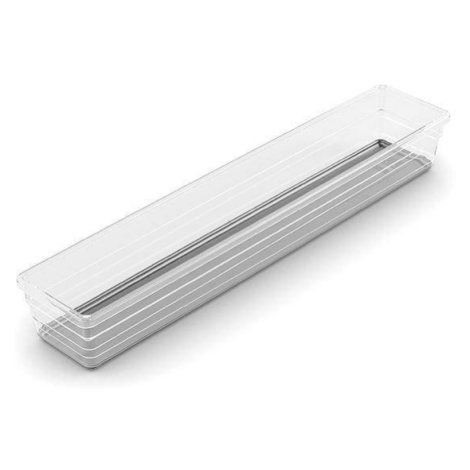 Organizér Curver® SISTEMO 5, priesvitný/sivý, 7,5x37,5x5 cm, do zásuvky