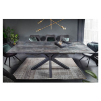 Estila Industriálny rozkladací obdĺžnikový jedálenský stôl Callandra z keramickou povrchovou dos