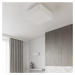 Biele stropné svietidlo so skleneno-textilným tienidlom 55x55 cm Kortez – Nice Lamps