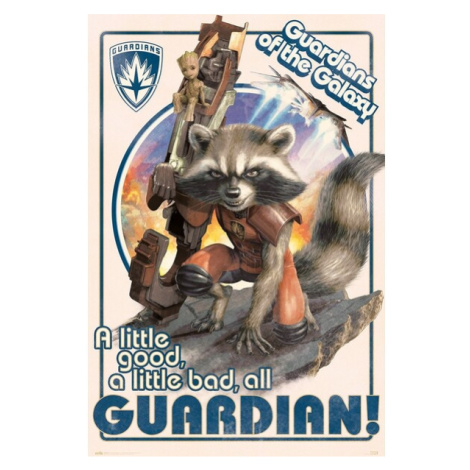 Plagát Guardians of the Galaxy - Rocket and Baby Groot (187)