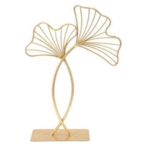 Dekorácia v zlatej farbe Mauro Ferretti Leaf Glam, výška 35 cm