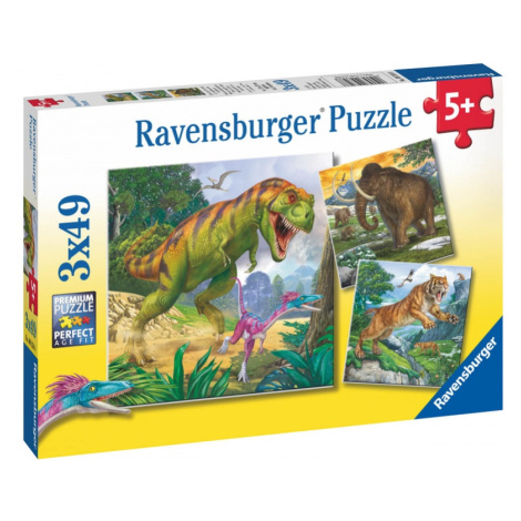 Ravensburger Dinosaury a čas 3x49 dielikov
