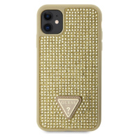 Guess Rhinestones Triangle Metal Logo Kryt pre iPhone 11 Gold