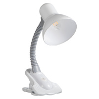 Stolná lampa s klipom Kanlux Suzi 07154 biela