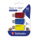 Verbatim USB flash disk, USB 3.0, 16GB, Store N Click, mix barev, 49306, USB A, s výsuvným konek