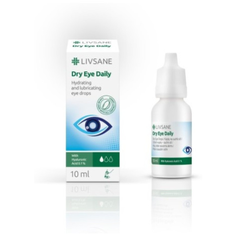 LIVSANE Očné kvapky - suché oči s 0,1% HA 10 ml