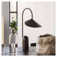 Ferm LIVING Stolná lampa Arum, čierna, mramor, oceľ, 50 cm