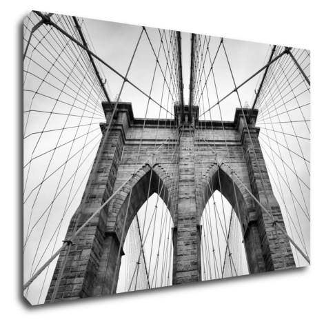 Impresi Obraz Brooklyn bridge čiernobiely - 60 x 40 cm