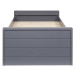 Sivá jednolôžková posteľ s roštom 90x200 cm Dennis – WOOOD