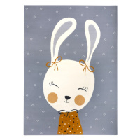 Sivý detský koberec 150x80 cm Bunny Polly - Hanse Home
