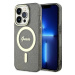 Kryt Guess iPhone 14 Pro 6.1" black hardcase Glitter Gold MagSafe (GUHMP14LHCMCGK)